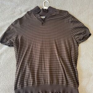 Men's Brown Striped Shirt